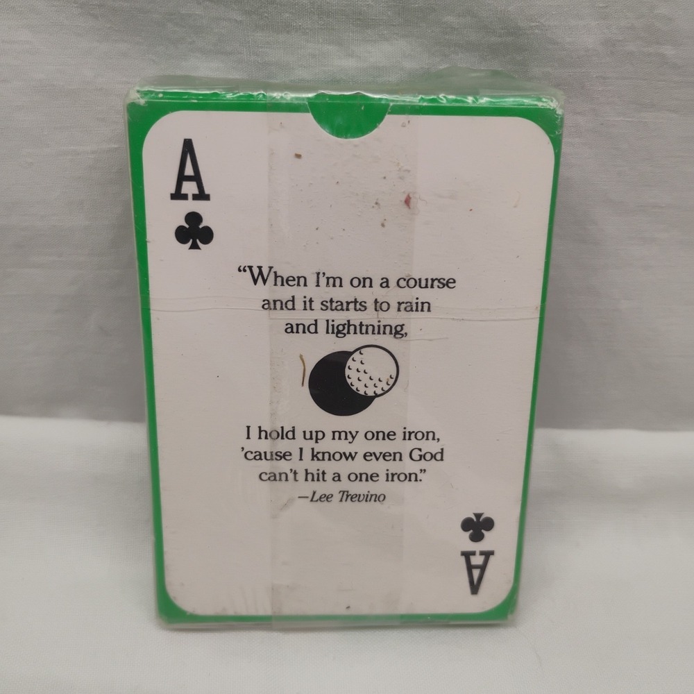 VTG Hole in One Golf Playing Cards Sealed Deck Legends of Golf Quotes Gift NOS - Picture 2 of 2